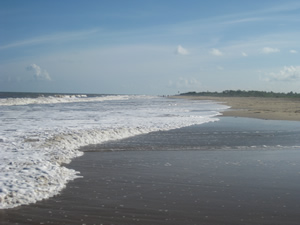 Здесь волна смыла деревню.