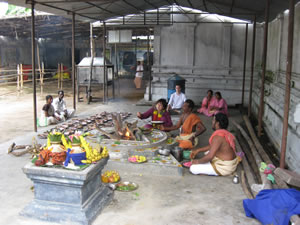 Начало пуджи.